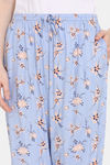 Zivame Pretty Florals Woven Pyjama - Cashmere Blue — thumbnail 5